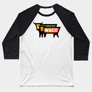 Waco Texas Travel Vintage Cows Bulls Baseball T-Shirt